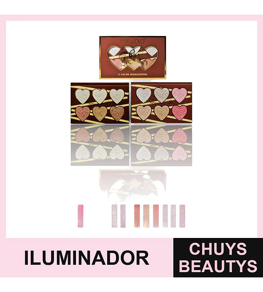 Paleta Iluminadores Tornasol Brillo Radiante Kevin & Coco