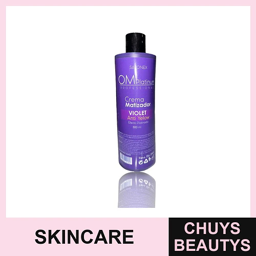 Crema Matizadora Morado OM Professional Salonex Efecto Platinado - OM PROFESSIONAL SALONEX | Chuys Beautys