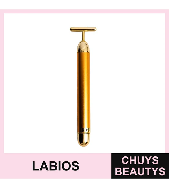 Labial Brillo Hidratante RMT - Masajeador Facial Dorado