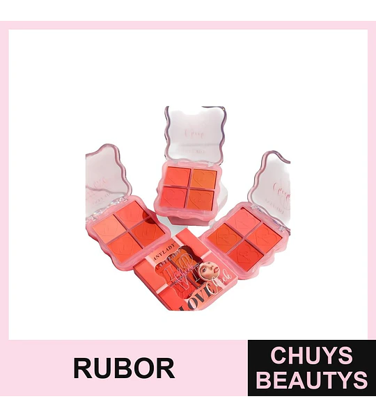 Paleta de Rubores Cuatro Tonos Paleta