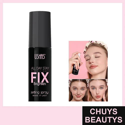 Fijador de Maquillaje Spray Duradero USHAS - USHAS | Chuys Beautys