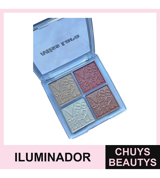 Paleta Iluminador Cuatro Tonos Miss Lara
