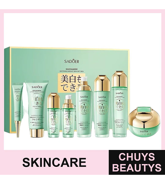 Set de Skincare Ocho Pasos Sadoer con Niacinamida