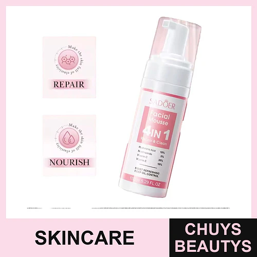 Limpiador Facial Espuma 4 en 1 SADOER Skincare Coreano - SADOER SKINCARE COREANO | Chuys Beautys