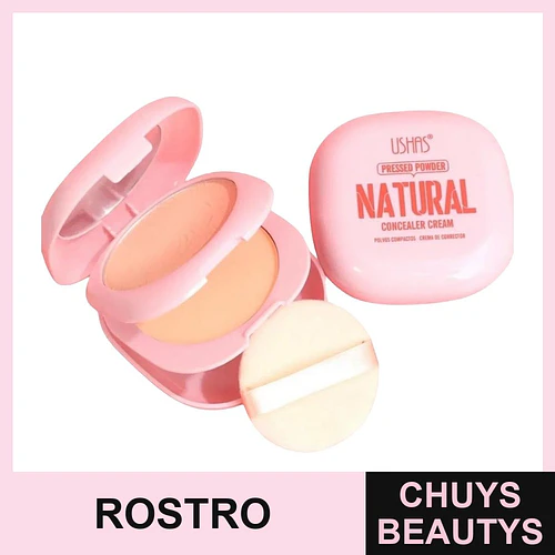 Polvo Compacto Doble USHAS Alta Cobertura y Acabado Mate - USHAS | Chuys Beautys