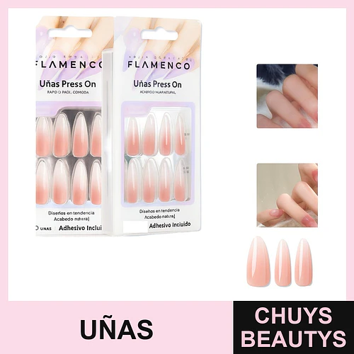 Uñas Press On Acabado Natural Flamenco - flamenco | Chuys Beautys