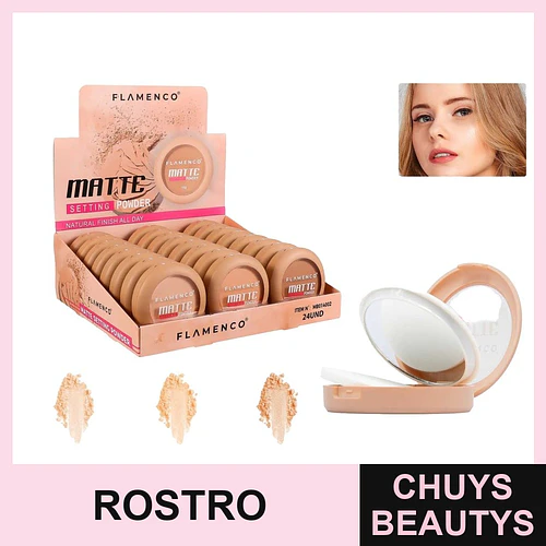 Polvo Compacto Fijador Matte Flamenco 10g - flamenco | Chuys Beautys