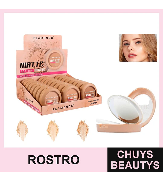 Polvo Compacto Fijador Matte Flamenco 10g
