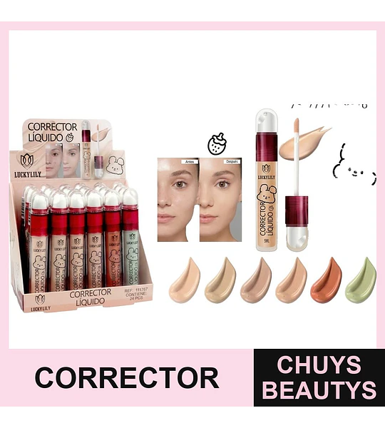 Corrector Líquido Alta Cobertura Max Belle