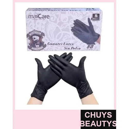 Guantes de Nitrilo Negro MaxCare - Pack de 50 Unidades - MaxCare | Chuys Beautys