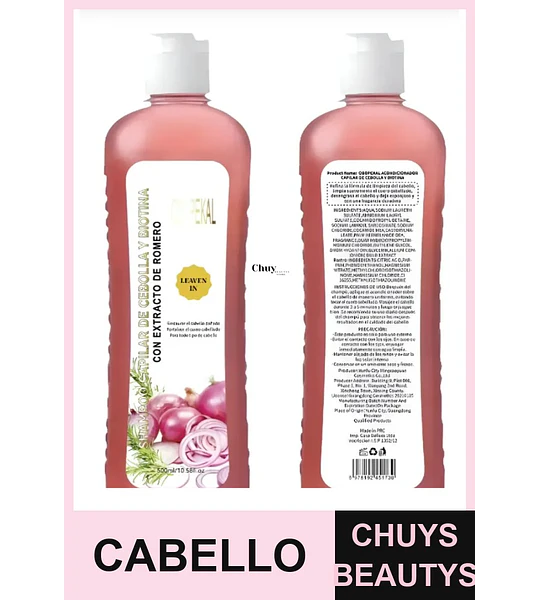 Shampoo Cebolla y Biotina MaxCare 500ml