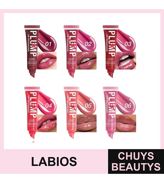 Labial Gloss Hidratante USHAS Plumping Lip Maximizer