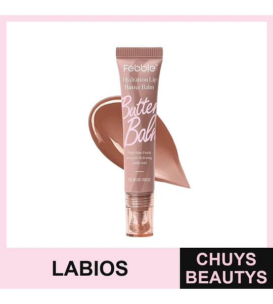 Labial Líquido Butter Balm Febble - Brillo y Hidratación