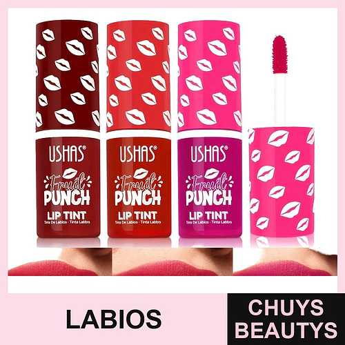 Labial Líquido Juicy Punch USHAS - Color Intenso - USHAS | Chuys Beautys