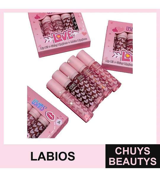 Set de Lipgloss Nude Hidratante Ushas