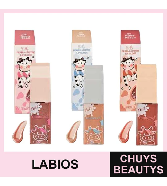 Gloss Labial Brillante Kiss Beauty Milky Cow Milk