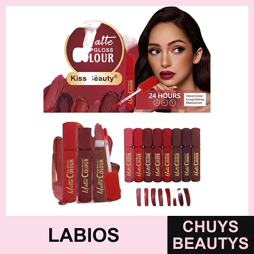 Gloss Labial Mate Waterproof KISS BEAUTY - KISS BEAUTY | Chuys Beautys