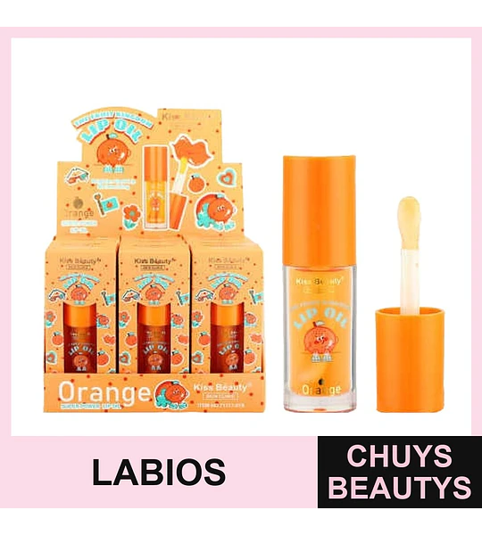Brillo Labial Hidratante Kiss Beauty Aroma Naranja