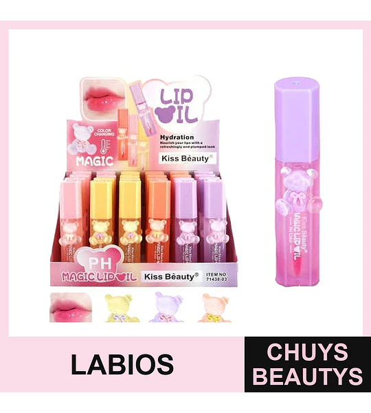 Lip Oil Hidratante Transparente Kiss Beauty
