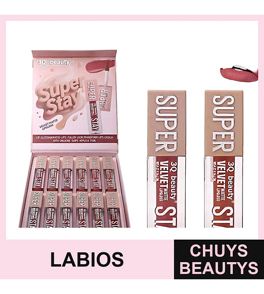 Labial Líquido Mate Kiss Beauty - Color Intenso y Duradero