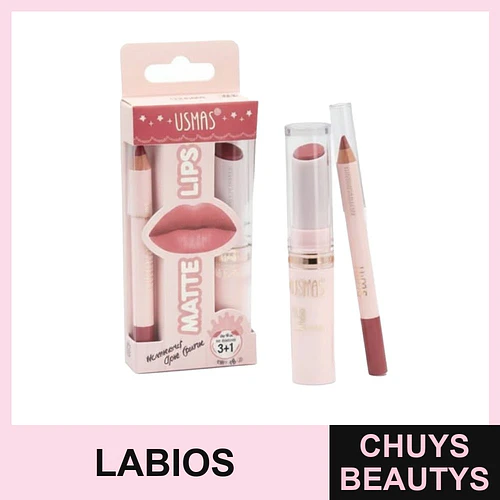 Labial Mate USHAS con Delineador - USHAS | Chuys Beautys