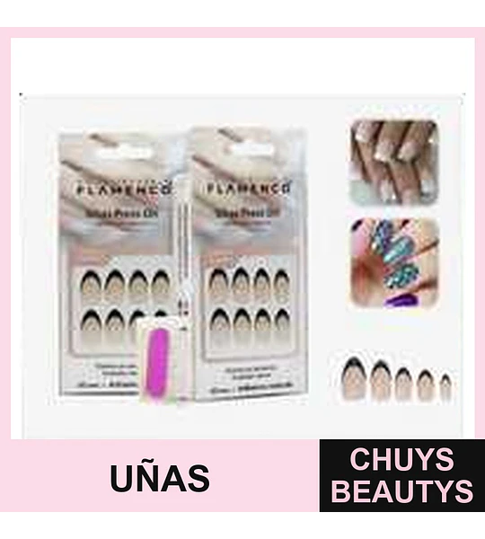 Uñas Press On Hipoalergénicas Flamenco