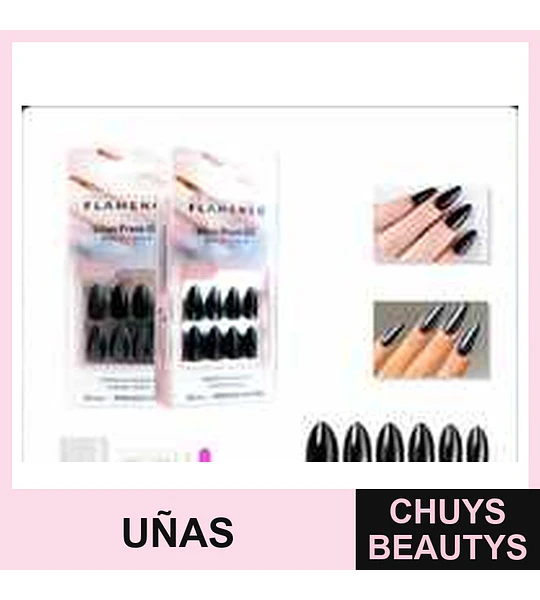 Uñas Press On Flamenco Hipoalergénicas