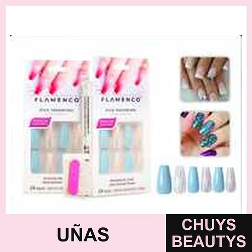Uñas Press On Hipoalergénicas Flamenco - Flamenco | Chuys Beautys