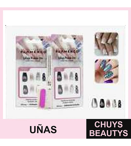 Uñas Postizas Hipoalergénicas Flamenco