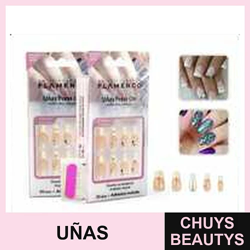 Uñas Press On Flamenco Hipoalergénicas - Flamenco | Chuys Beautys