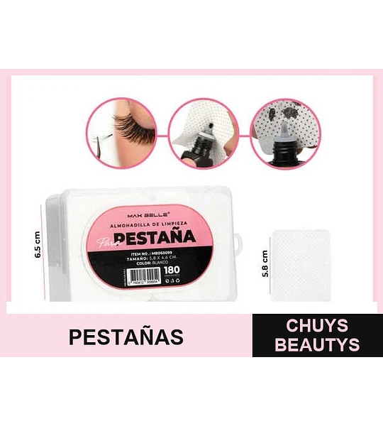Almohadilla de limpieza pestaña 180pcs200/10