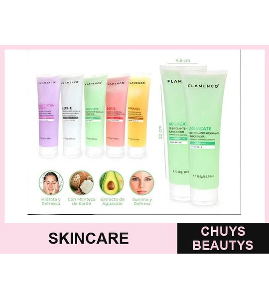 Gel exfoliante hidratante de manteca de karite