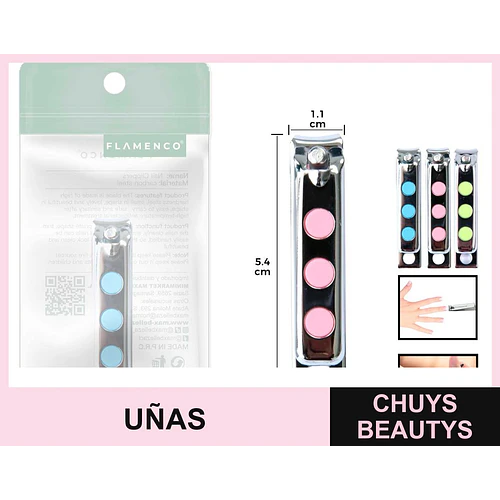 Corta uñas de metal chico con diseno - FLAMENCO | Chuys Beautys