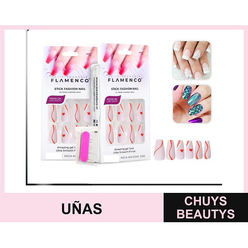 uñas postizas - FLAMENCO | Chuys Beautys