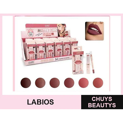 Pack de Labial y delineador de labios USHAS576/24 - FLAMENCO | Chuys Beautys