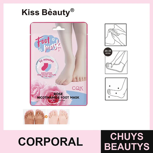 Mascarilla Exfoliante Rosa COSMIVA para Pies Suaves y Renovados - COSMIVA | Chuys Beautys