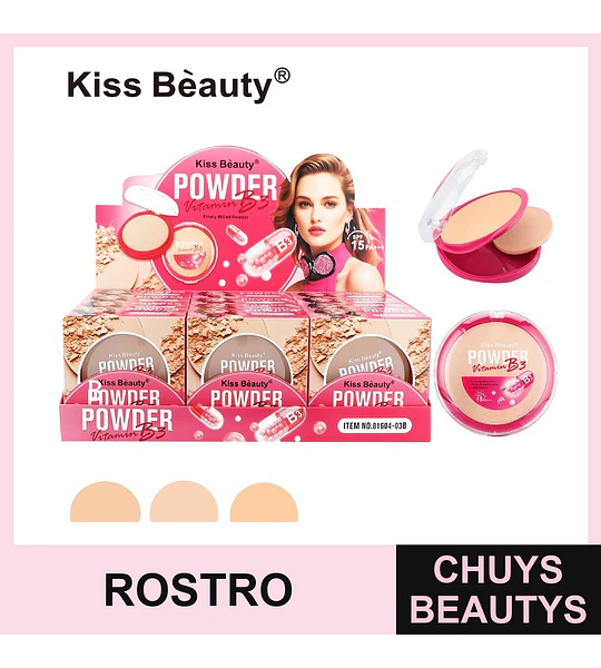 Polvo compacto acabado mate Chuys Beautys 24 H