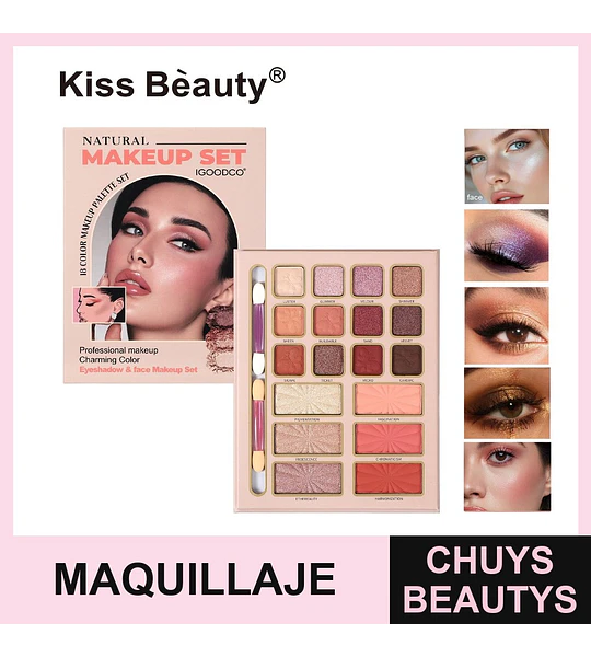 Set de Maquillaje 20 Tonos Cosmiva