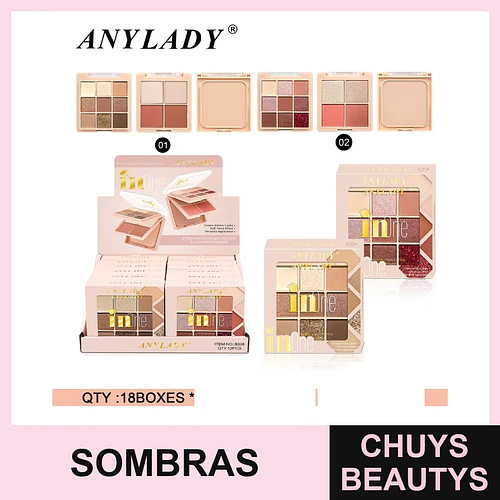 Paleta de Sombras 3 en 1 Chuys Beautys con Rubores e Iluminadores - COSMIVA | Chuys Beautys