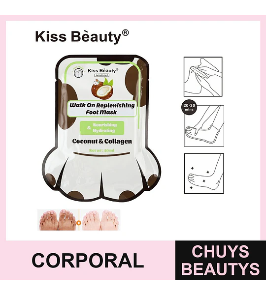 Mascarilla para Pies Hidratante Coco Chuys Beautys