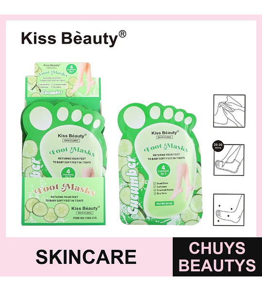 Mascarilla de Pie Pepino Chuys Beautys - Hidratante y Suave