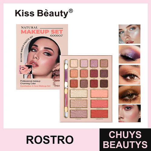 Set de Maquillaje 20 Tonos - Base y Polvos Compactos Chuys Beautys - COSMIVA | Chuys Beautys