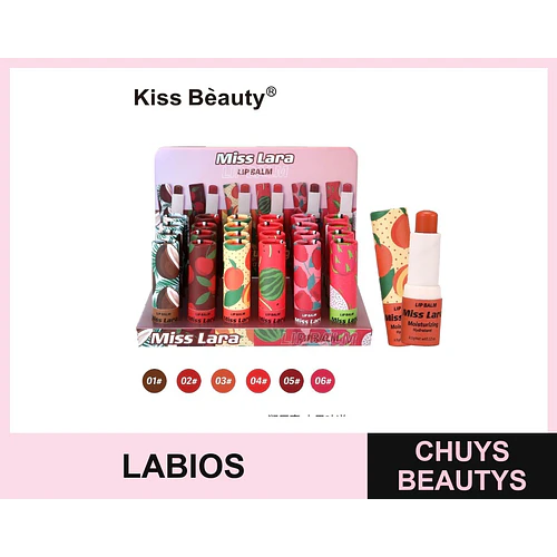 Bálsamo Labial Frutal Chuys Beautys 6 Tonos - COSMIVA | Chuys Beautys