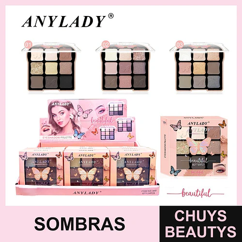 Sombra de Ojos 9 Colores Chuys Beautys - Larga Duración - COSMIVA | Chuys Beautys