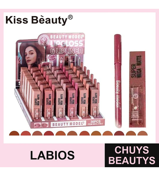 Brillo Labial Hipoalergénico Chuys Beautys - 6 Tonos