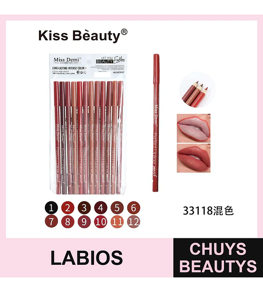 Lápiz delineador de labios mate Chuys Beautys - Define y resalta