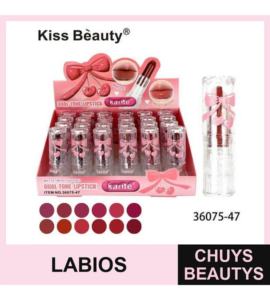 Labial Mate 2 Tonos en 1 Chuys Beautys