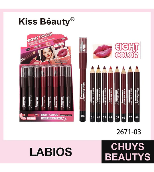 Lápiz delineador de labios larga duración Chuys Beautys