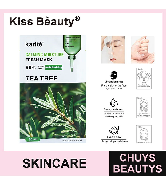 Mascarilla Facial Extracto de Árbol de Té Chuys Beautys