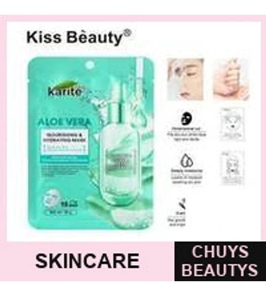 Mascarilla Hidratante Aloe Vera Chuys Beautys - 12 Piezas